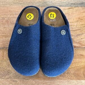 Birkenstock Zermatt Kids Wool Felt Dunkelblau Slippers EU26 Narrow Size 13.-13.5